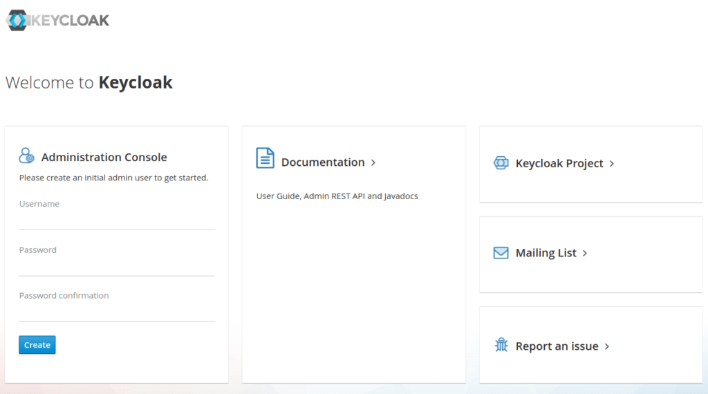 keycloak first start